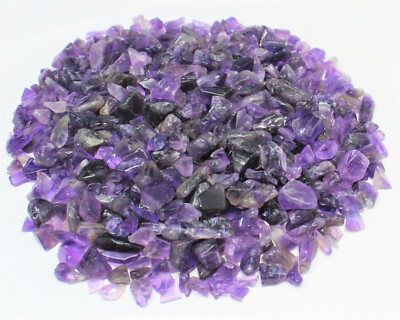 Amethyst Semi Tumbled Gemstone Mini Chips 5-15 mm: Choose Ounces or lb Bulk Lot
