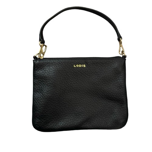 Lodis Black pebbled leather small handbag gold hardware - Picture 8 of 8