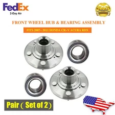 Pair(2) Front Wheel Hub & Bearing Assembly Fits 07-11 Honda CR-V 07-08 Acura RDX