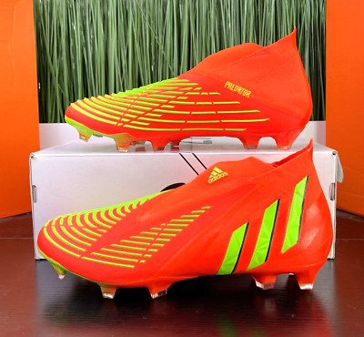 Adidas Predator Edge + FG NBY Mens Soccer Cleats Solar Red GW1039 Size 10.5