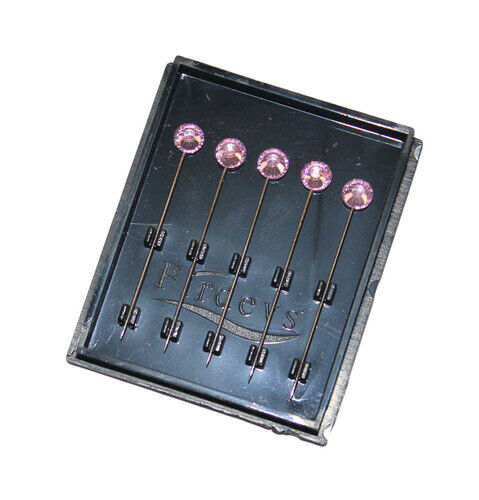 Firdevs Strass Schmuck Luxus Islamische Hijab Pins 5er Set Hellrosa - Bild 3 von 3