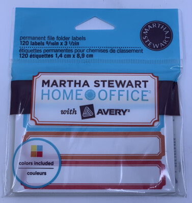 Martha stewart color coding labels
