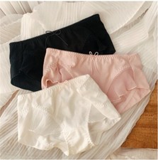 Japanese Sweet Girls Bow cotton Panties Briefs Students Low Waist Underpant