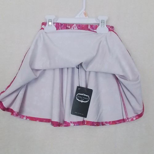 Zara Terez Girl's Activewear Skater Skirt Size Small in Pink White Art Deco - Picture 3 of 12