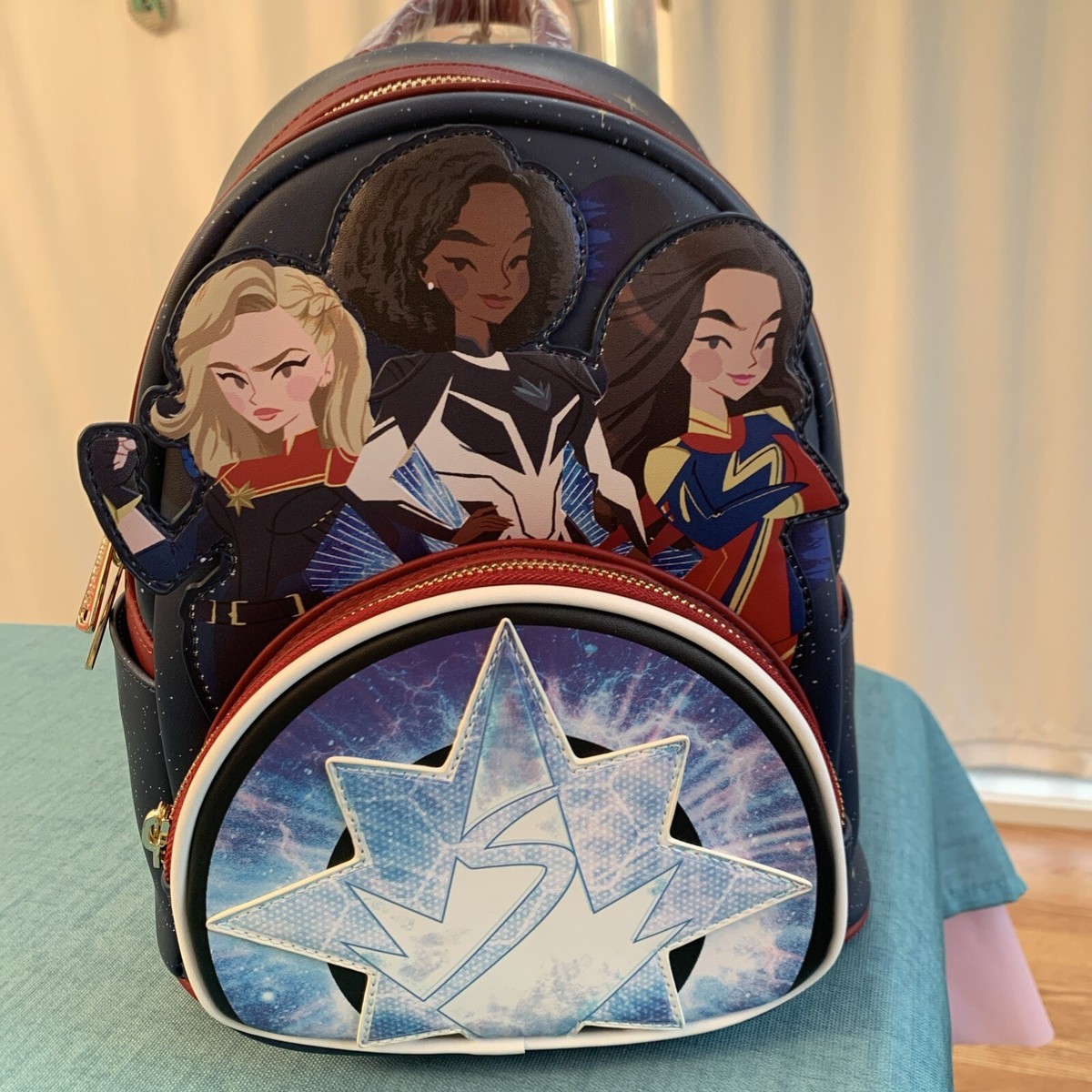 NWT Loungefly The Marvels Glow In The Dark Mini Backpack  display picture 3