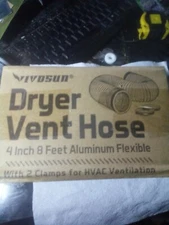 Vivosun Non-Insulated Flex Air Aluminum Ducting Dryer Vent Hose 4" x 8 Ft.