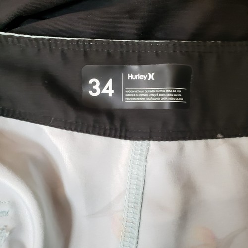 NWT Hurley Men's Quick Dry Swim Trunks Beach Shorts Size 34 x 8 In - Picture 4 of 18