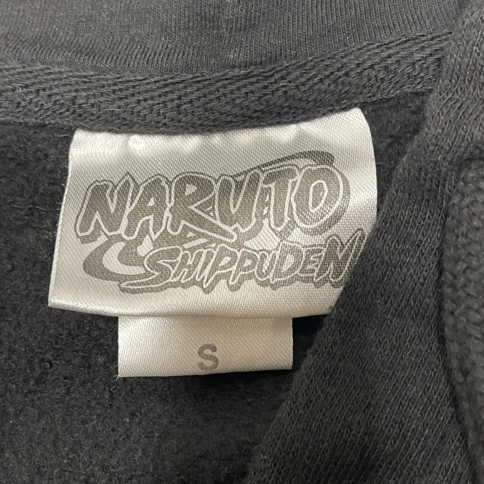 Мужская толстовка с капюшоном Naruto Shippuden S Akatsuki Y2K на молнии черная винтажная аниме - Изображение 3 из 4