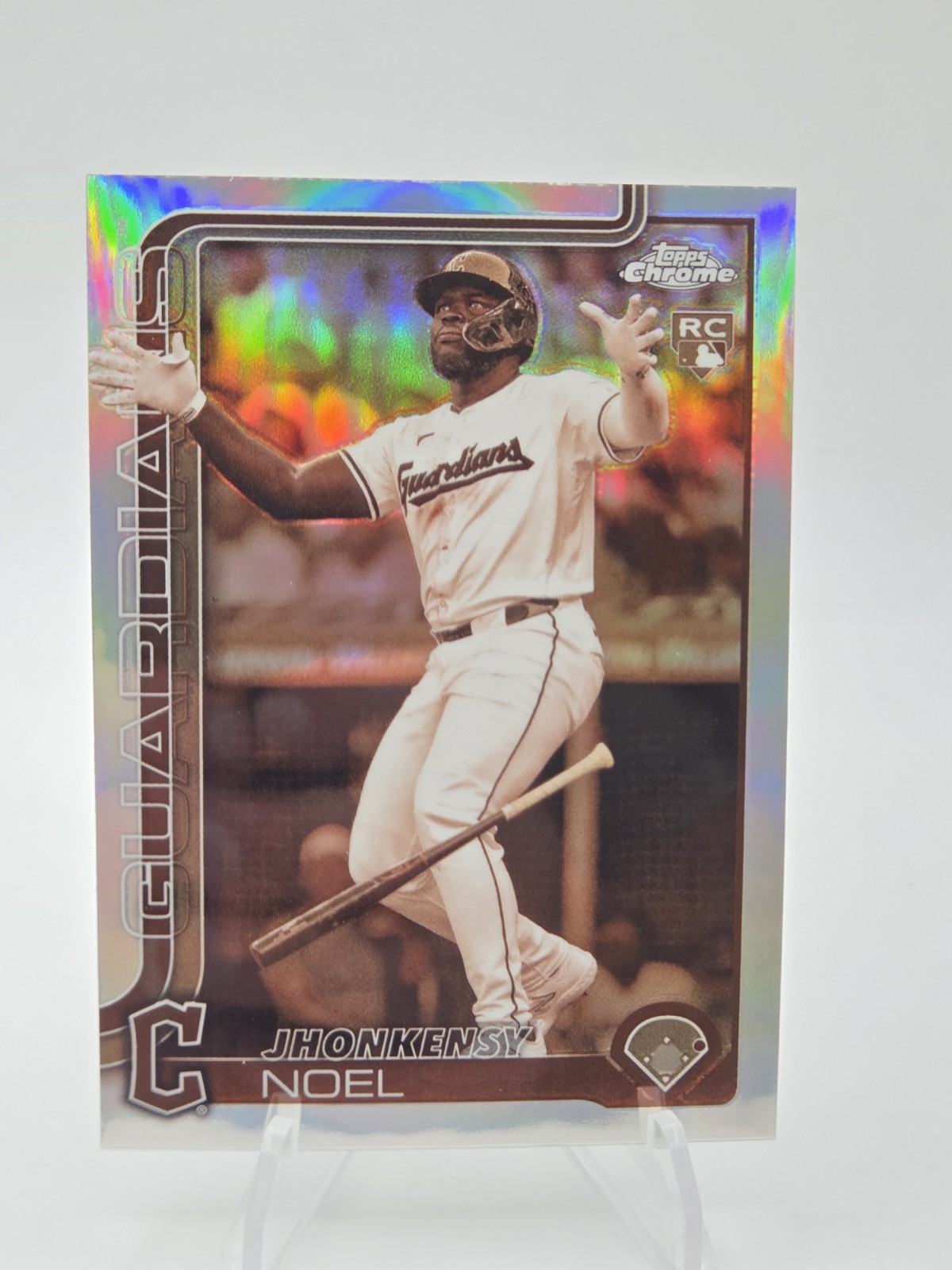 2025 Topps Chrome Jhonkensy Noel SEPIA REFRACTOR ROOKIE #291 Guardians RC