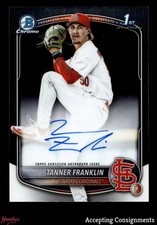 2025 Bowman Chrome Draft Tanner Franklin 1ST ROOKIE AUTO CARDINALS