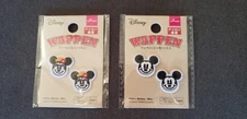 Disney MICKEY & MINNIE  Japan Daiso - set of 2 cloth Patches