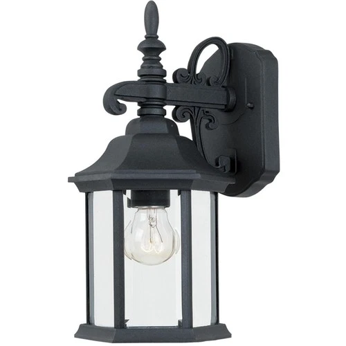 Designers Fountain 2961-BK Devonshire 1 Light 14 inch Black Outdoor Wall Lantern - Picture 1 of 8