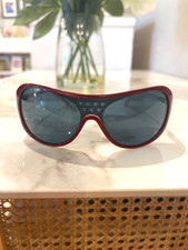 Vintage Odyssey 20/20 Eye Drops Col 12 Red Striped Groove Grid Y2K Sunglasses