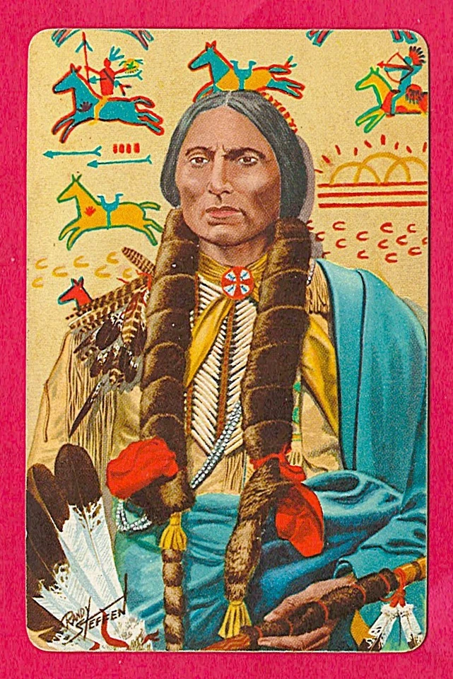 Quaker Oats 1956 - F279-8 - Pack-o-Ten Braves of INDIAN NATIONS - ¡Sin pliegues! Foto 2 de 4