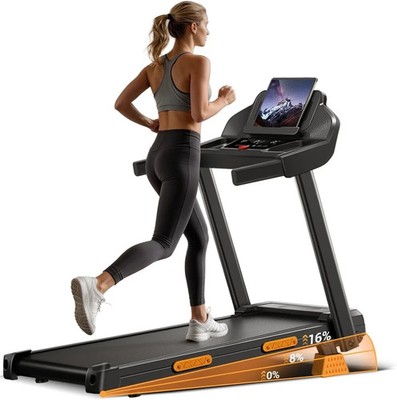 16% Treadmills for Home with Handle, 3 in 1 Portable Treadmill with Incline,