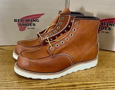 9 E Red Wing Heritage Classic 6" Moc-Toe Work Boot 875 Made in USA Oro Legacy