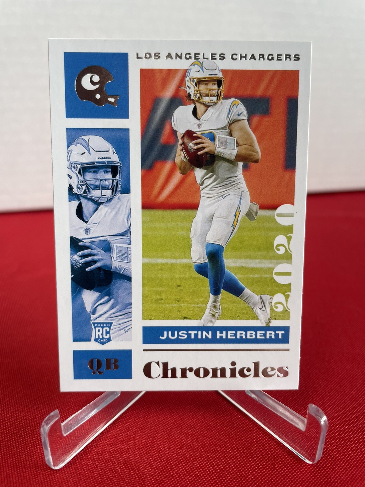 2020 Panini Chronicles Justin Herbert Base Rookie RC Los Angeles Chargers #53
