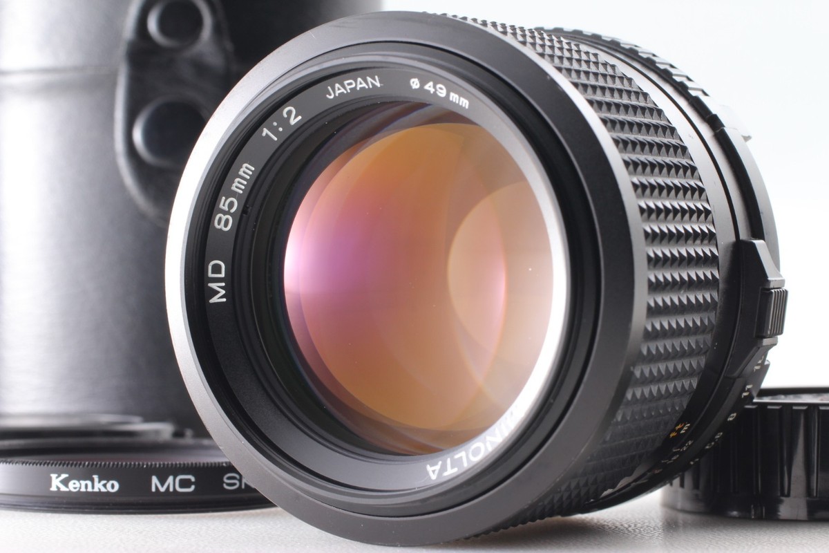 実用　MINOLTA MD ROKKOR 85mm f2 MINT w/Case】Minolta MD ROKKOR 85mm F2 MC MD Mount Lens From JAPAN