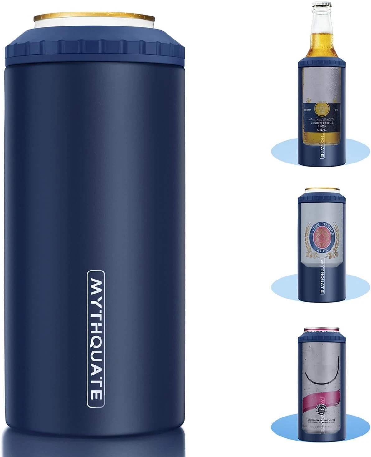 3 in 1 Slim Can Cooler for 12 OZ Skinny Can, Regular Can & Beer Bottle - Keep Co