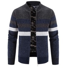 Hfyihgf Mens Full Zip Cardigan Sweaters Long Sleeve Size L