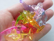 20 Dolphin connector charms random mixed transparent acrylic FF346