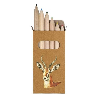 6 x ''Springbock Portrait'' kurze 85 mm Bleistifte / Farbstift Set (PE00095416)
