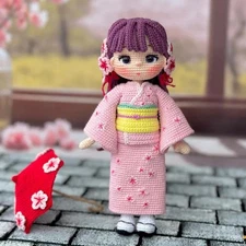 Miyo Crochet Doll, Handmade Crochet Amigurumi Doll Gift,Miyo Amigurumi Doll