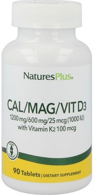 Natures Plus CAL-MAG-VIT D3 mit K2- 90 Tabletten (104,22 EUR/kg)