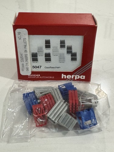 Cilindros de gas Herpa escala 1:87 HO en palets parte 5047, nuevos en caja | Zustand: New