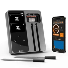 Meater Thermometer Wireless, 2 Probes Bluetooth Meat Thermometer, 572°F Heat ...