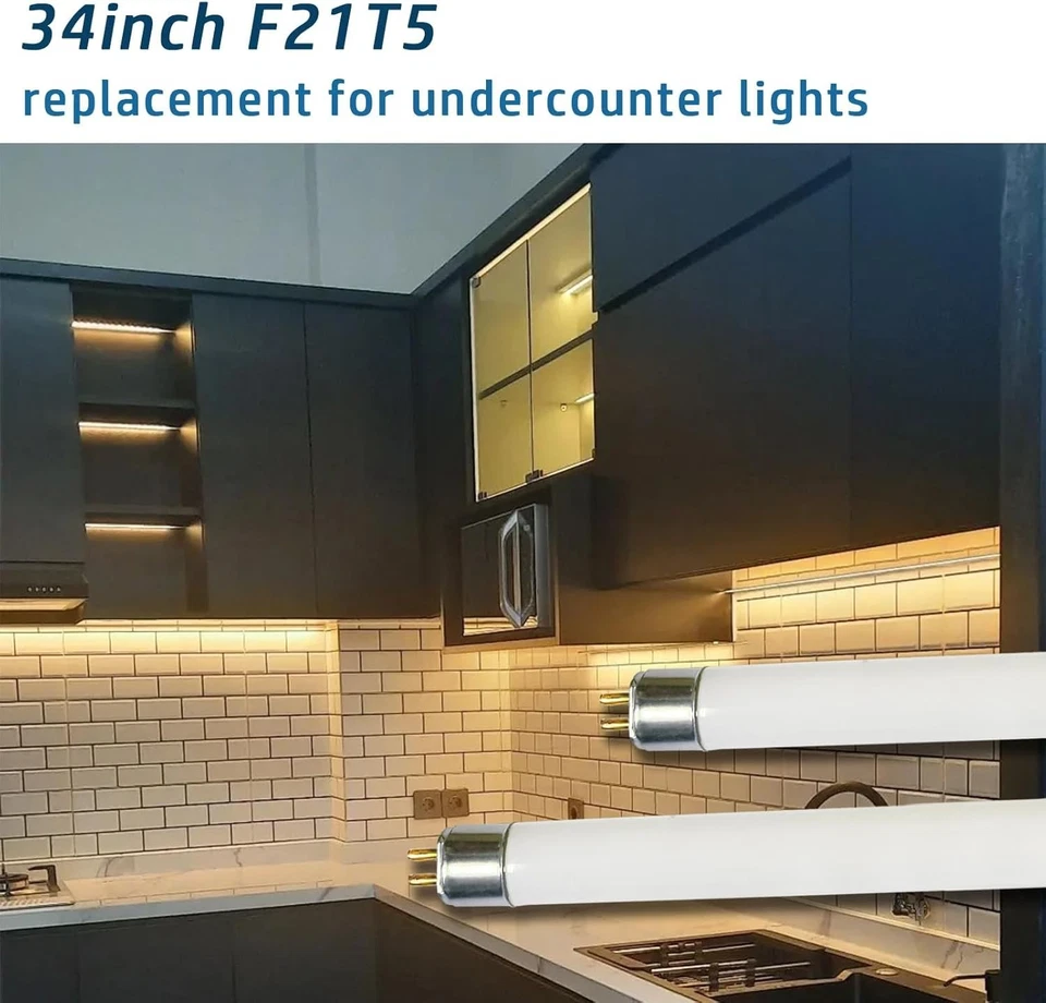 Accway F21T5/830 21W 34 Inch Fluorescent Tube Light Bulb 3000K Soft White 6 Pack - Image 3 of 4