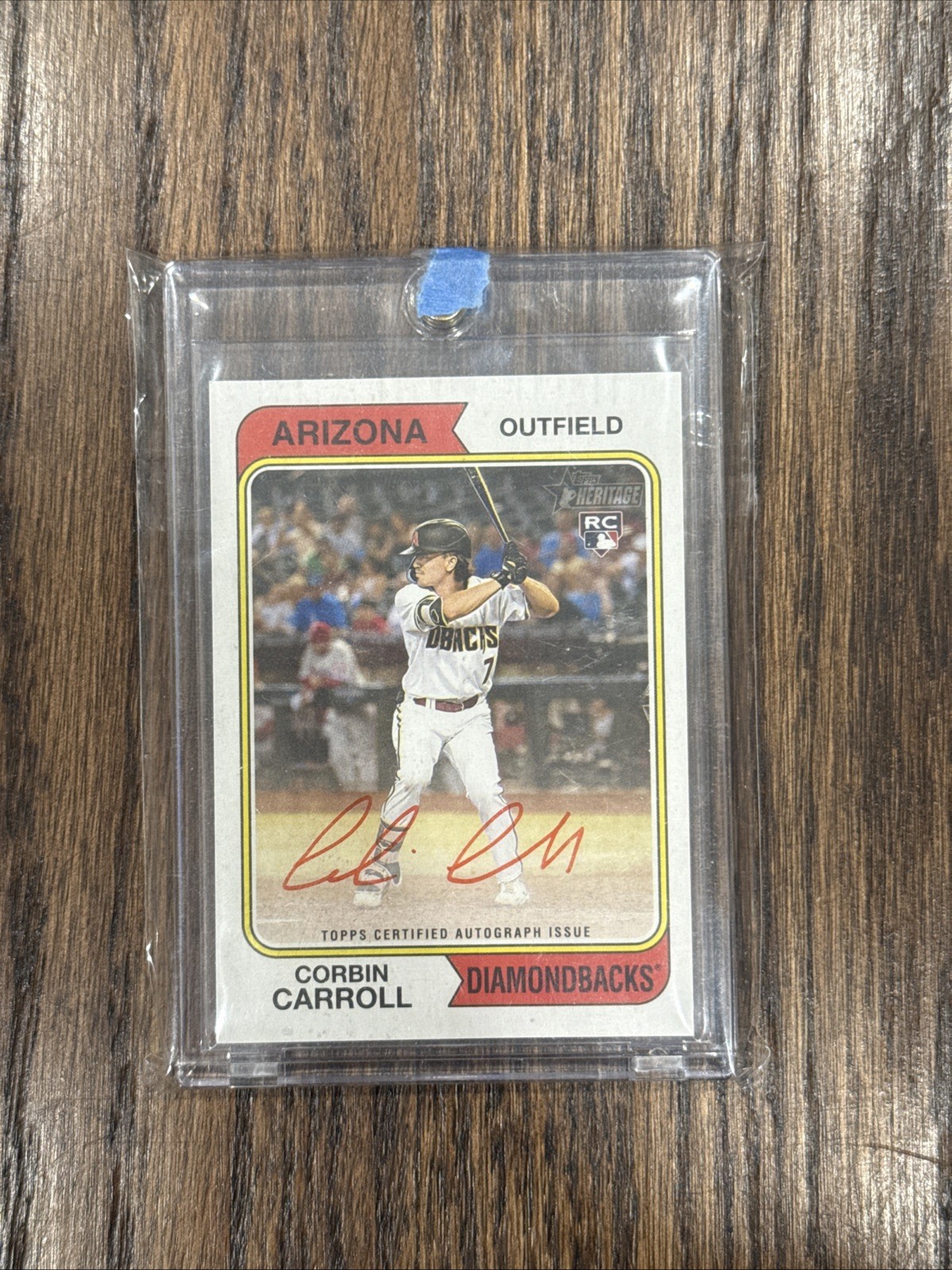 2023 Topps Heritage Corbin Carroll Real One Autographs Red Ink RC 40/74 #ROA-CCR