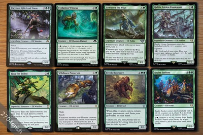 #ad #ad MTG Set of 8 Popular GREEN Elf Cards *NM* Magic Elves Commander Group EDH Deck $5.99
