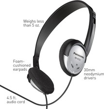 Panasonic NEW Comfort Fit RP-HT21 Stereo Headphones For iPod CD 3.5 mm Plug 1 EA