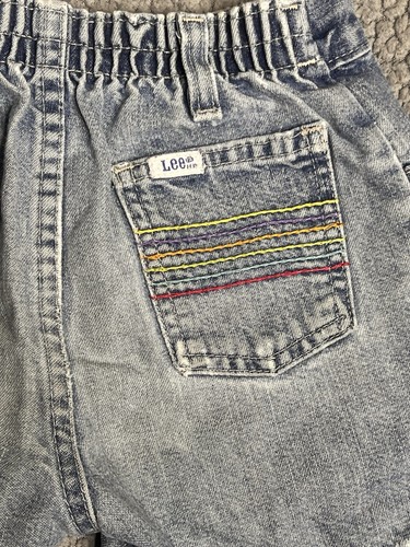 Pantalones cortos vaqueros Lee Jean vintage para niñas pequeñas talla mediana con tiras - Imagen 3 de 8