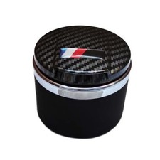 Car Ashtray for BMW 1/3/5/7 Series and X1/X3/X5/X6, with LED Light Carbon Fiber