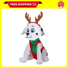 Gemmy Christmas Airblown Inflatable Marshall w/Antlers and Scarf Nick, 3.5ft New