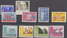 Liberia Group of Stamps United Nations 1952 MNH