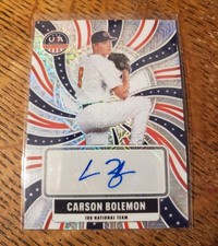 2026 Panini Stars & Stripes Prizm AUTO MOJO PRIZM CARSON BOLEMON /25 Rookie