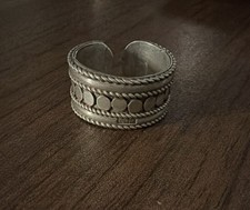 Vintage Egyptian .800 Silver Cuff Ring — Circa 1949–1951