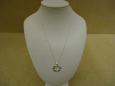 Designer Fashion Necklace 16in L Love Chain Dangle Metal Female Adult Silver