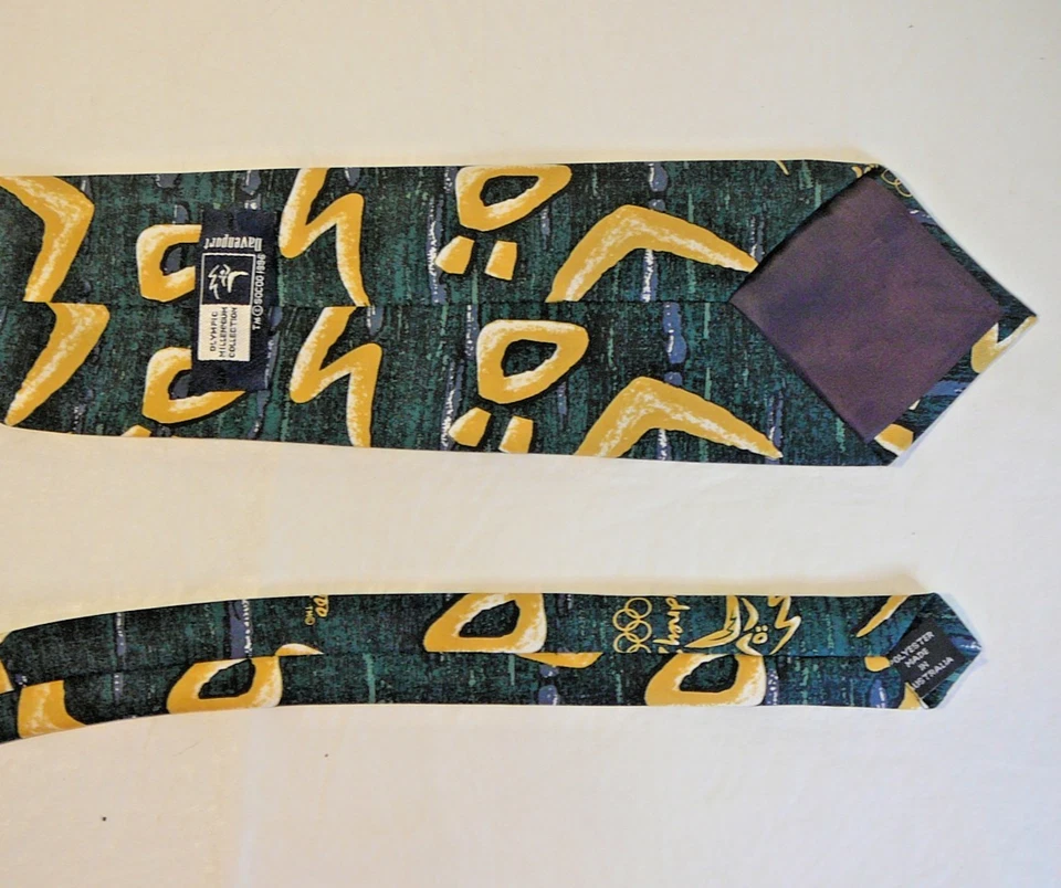 Corbata Oficial Juegos Olímpicos Sydney 2000 Poliéster Cuello Davenport De Colección Y2K Foto 4 de 4