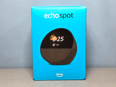 Amazon Alexa Echo Spot Smart Speaker With Display Screen in Black