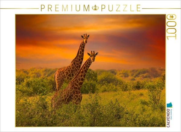 Calvendo Puzzle Giraffen In Kenia | 1000 Teile Lege-GrößE 64 × 48 Cm Foto-Puzzle-image