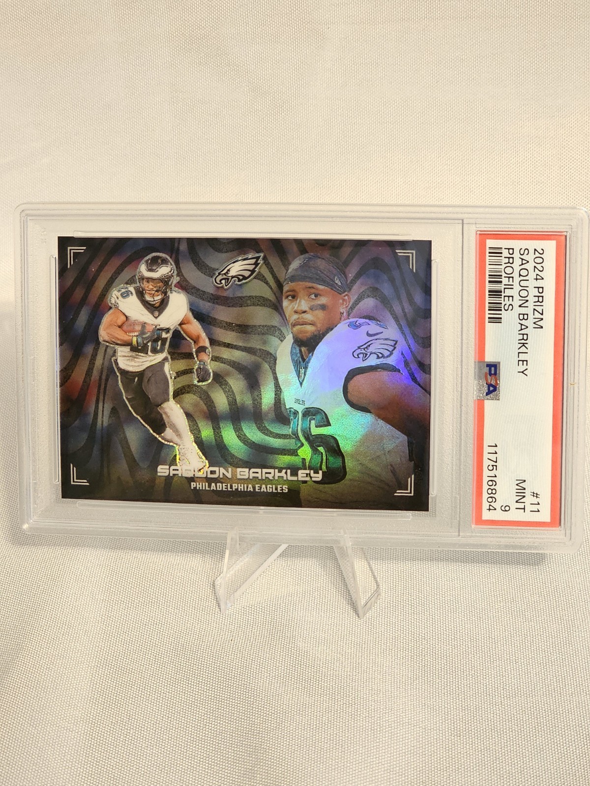 2024 Prizm Saquon Barkley Profiles PSA Mint 9