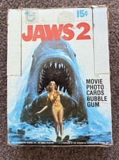 1978 JAWS 2 COMPLETE TRADING 59 CARDS SET WITH ORIGINAL BOX AND RAPPERS🔥🔥🔥🔥