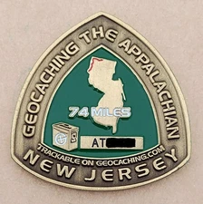 Appalachian Trail Geocoin - New Jersey - Antique Bronze - NOT Activated