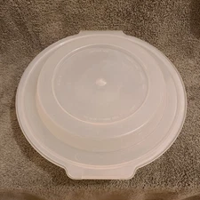 Pyrex Pie Keeper Plastic Carrier Hinged Clam Shell Style Clear Opaque Fits 9"