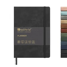 And Per Se Undated Academic Planner, A5 Weekly Calendar Undated-A5 Black Grey