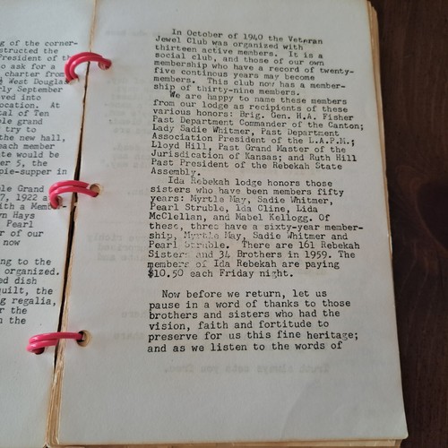 Rebekah Cookbook Wichita KS Rebekah's - 1959 IOOF Odd Fellows - Picture 7 of 21